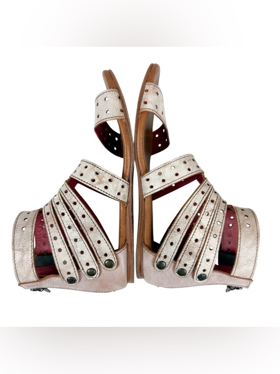 Bed Stu Artemis Gladiator Sandals Nectar Lux Ivory Distressed Leather Size 5.5 main image 12